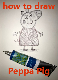HOW TO DRAW PEPPA PIG SIMPLE / EASY / FUN / FOR KIDS TUTORIAL